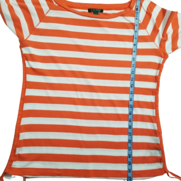 Lauren by Ralph Lauren Striped Boatneck Top Sz XL - Picture 10 of 11